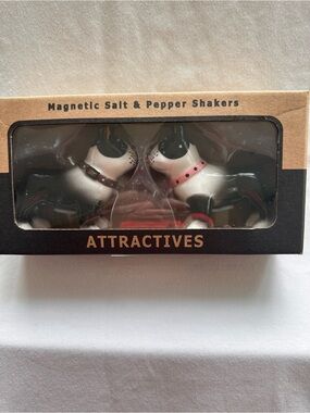 Magnetic Boston Terrier Salt & Pepper Shakers.
